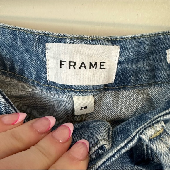 Frame | Le Super High Crop Mini Boot Raw Hem in Deepwater Size 26 Women's - Picture 4 of 7